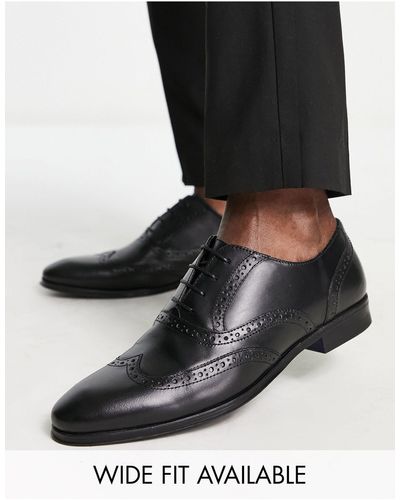 ASOS Chaussures oxford style richelieu en cuir - Noir