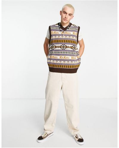 Kickers Fairisle Knitted Vest - Multicolour