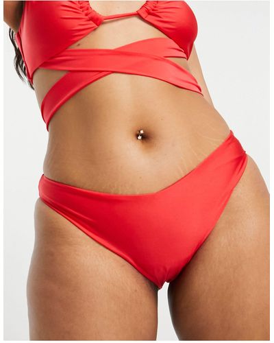 ASOS Asos design curve – bikinihose - Rot