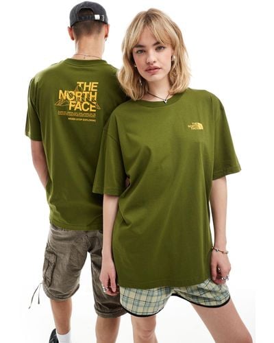 The North Face Mountain Sketch Backprint Oversized T-shirt - Green