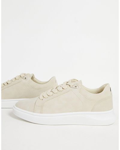 ALDO Minimal Lace Up Trainers - Natural