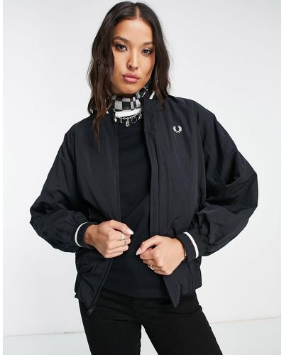 Fred Perry Padded Bomber Jacket - Black