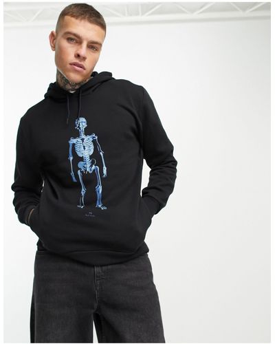 PS by Paul Smith Hoodie With Skeleton Graphics - Black