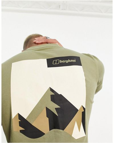 Berghaus Dolomites Mtn - T-shirt Met Bergprint Op - Groen