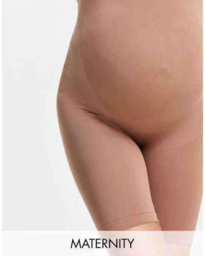 Mama.licious Mamalicious – umstandsmode – formende unterwäsche – shorts mit überbauchbund - Braun