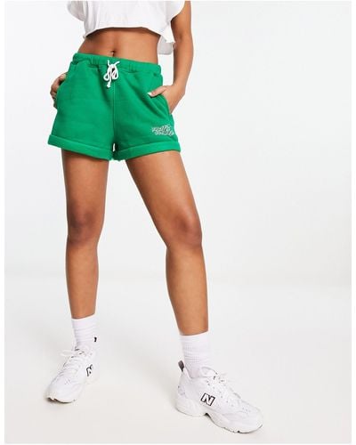 PacSun Boxy Mini Sweat Shorts With Tie Waist - Green