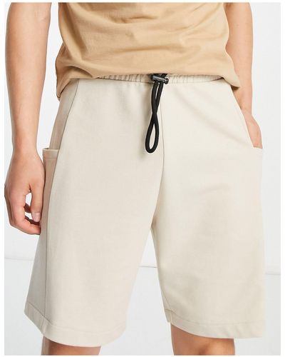 Threadbare Pantalones cortos color pálido deportivo extragrandes - Neutro