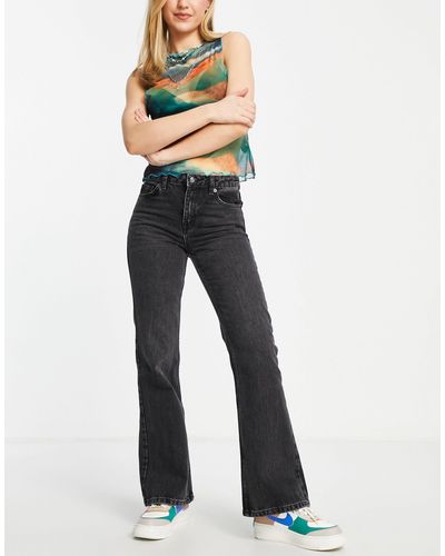 TOPSHOP Jeans a zampa anni '90 slavato - Nero