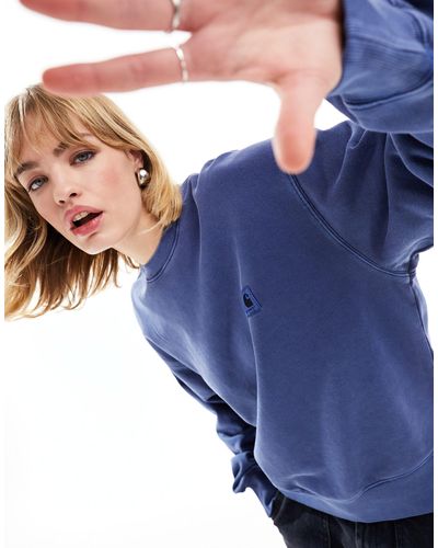 Carhartt – nelson – gefärbtes sweatshirt - Blau