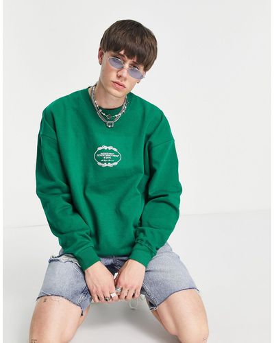 Good For Nothing Co-ord Oversized Sweatshirt - Green
