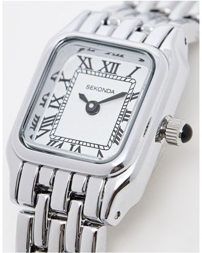 Sekonda Bracelet Watch With Square White Dial - Metallic