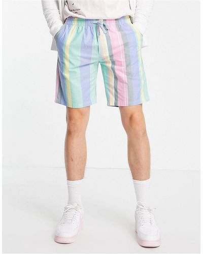 Tommy Hilfiger Pastel Capsule Varied Stripe Shorts - Blue