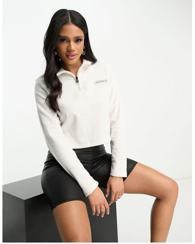 Napapijri Morgex - Premium - Rechte Sweater Met 1/4 Rits - Wit