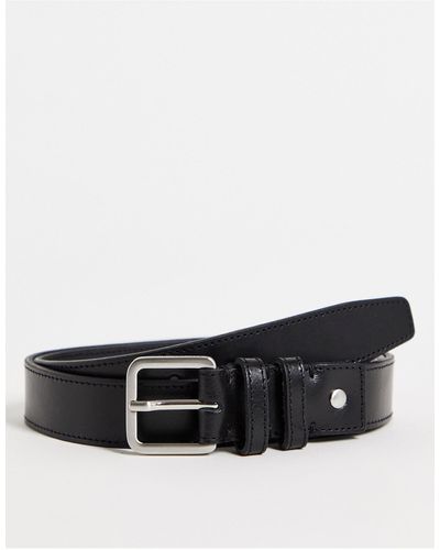 SELECTED Leather Belt - White