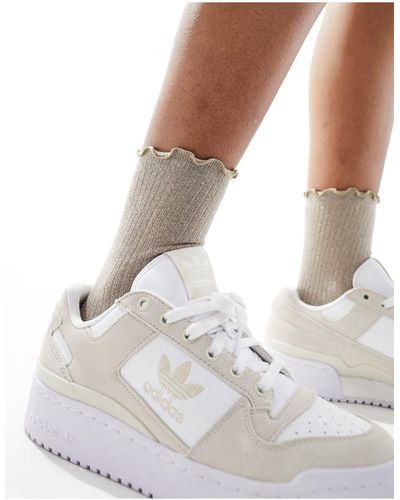 Vero Moda Ribbed Glitter Socks With Frill Edge - White