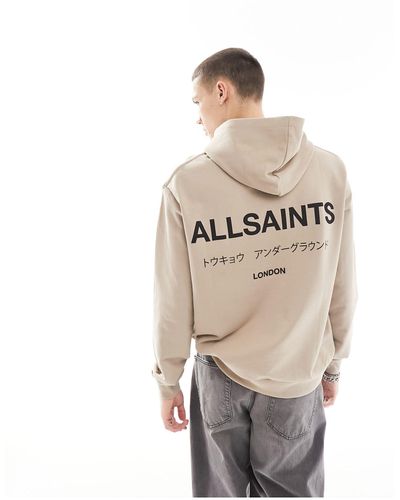 AllSaints – underground – unisex – oth kapuzenpullover - Weiß