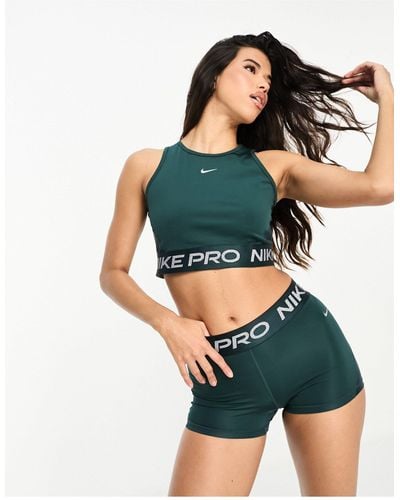Nike Nike Pro Training Dri-fit Shine 3 Inch Shorts - Green