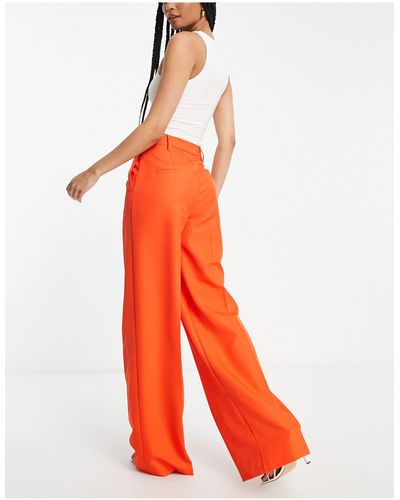 ASOS Tall Wide Leg Trouser - Orange