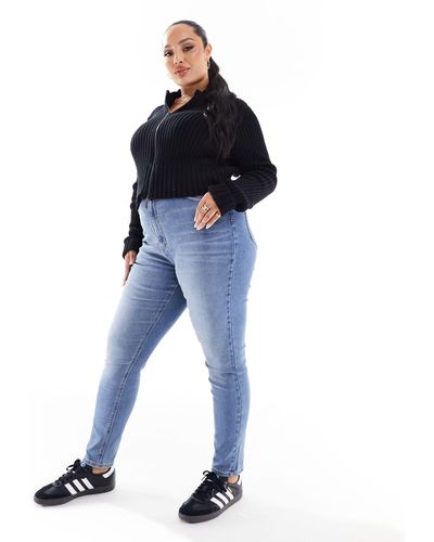 ASOS Asos design curve – ultimate – skinny-jeans - Blau