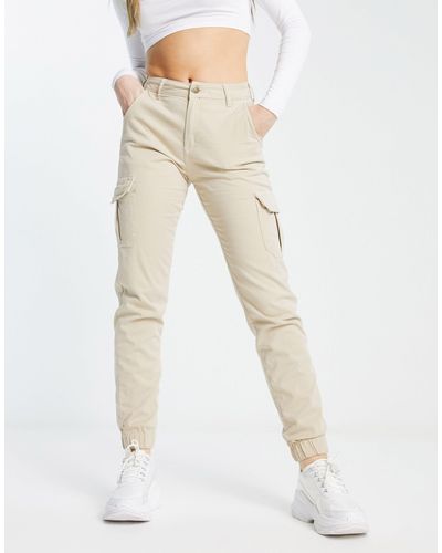 Urban Classics Pantalones beis utilitarios con detalle - Neutro