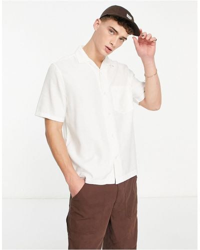 Weekday – chill – kurzärmliges hemd - Weiß