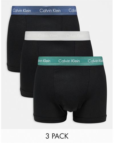 Calvin Klein Asos Exclusive 3-pack Of Boxer Briefs With Contrast Waistbands - Black