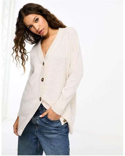 SELECTED Femme Chuck On Button Through Cardigan - Blue