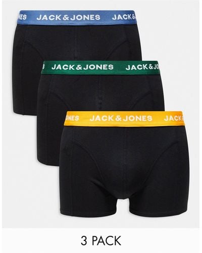 Jack & Jones 3 Pack Trunks - Black