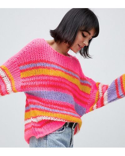 Stradivarius Stripe Sweater - Pink
