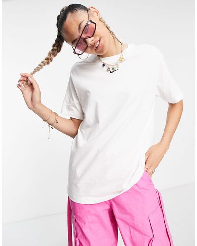Nike Camiseta boyfriend blanca - Multicolor