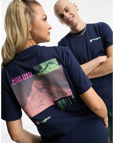 Berghaus Cho zine - t-shirt unisex con stampa - Blu