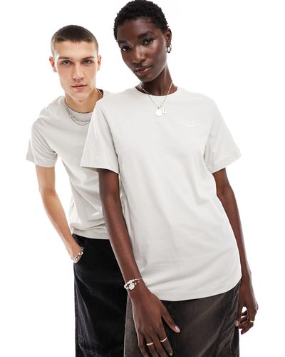 Nike Club - t-shirt unisexe - taupe - Blanc