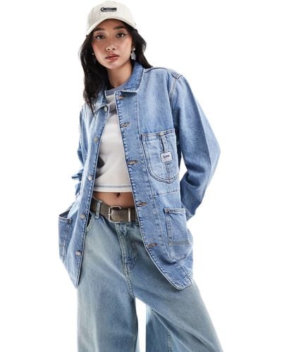 Lee Jeans Workwear Label Denim Chore Coat - Blue