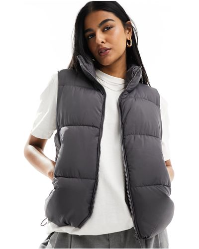 New Look Cropped Gilet - Grey