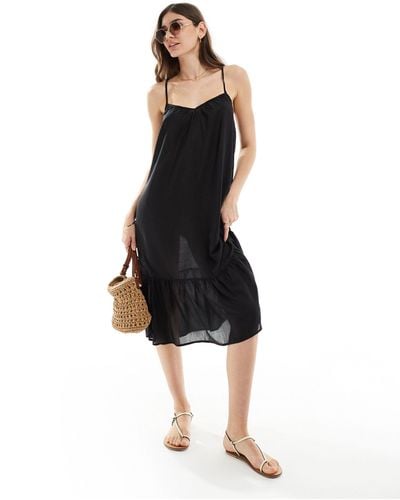 Vero Moda Strappy Beach Mini Dress - Black