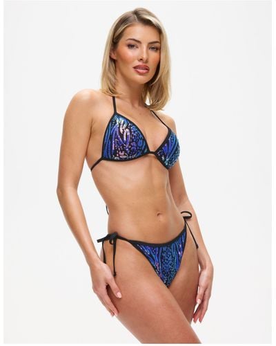 Ann Summers Sultry Heat Sparkle Bikini Bottom - Blue