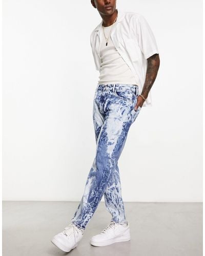 Calvin Klein Dad Straight Leg Dyed Jeans - Blue
