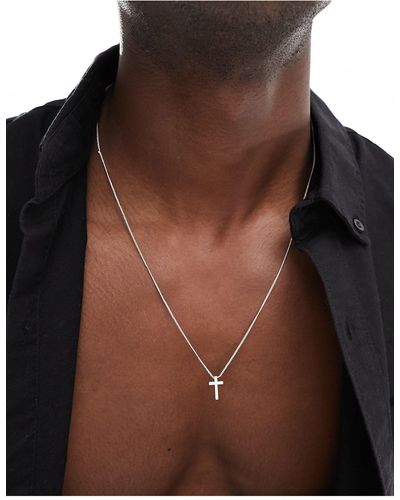 ASOS Necklace With Ditsy Cross - Black