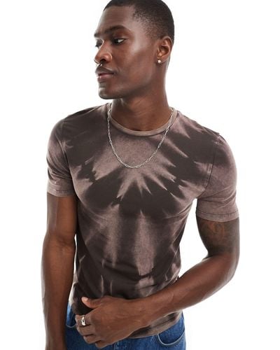 ASOS Muscle Fit T-shirt - Brown