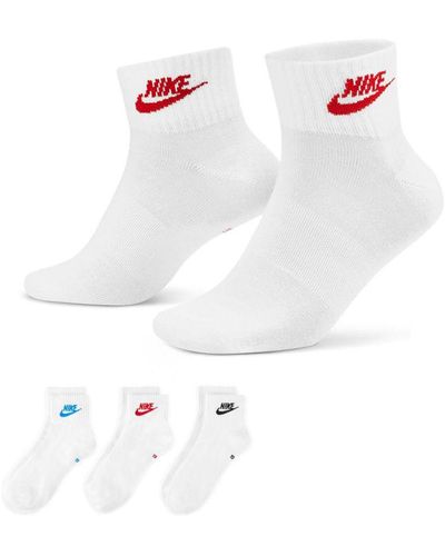 Nike Everyday Essential 3 Pack Ankle Socks - White