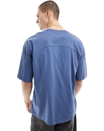 Bershka Oversized T-shirt - Blue