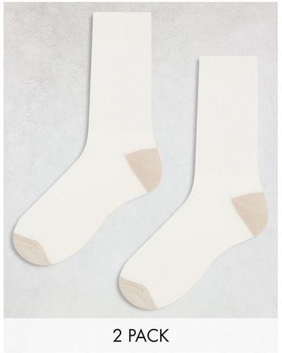 ASOS 2 Pack Sock - White