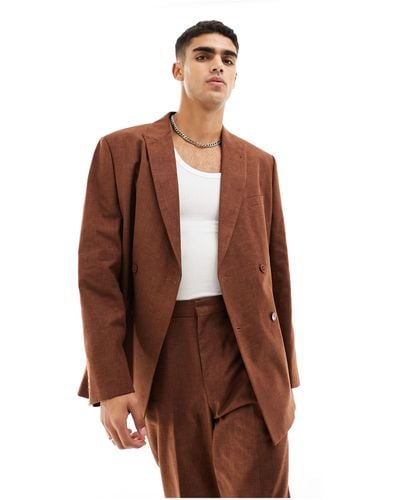 ASOS Oversized Suit Jacket - Brown