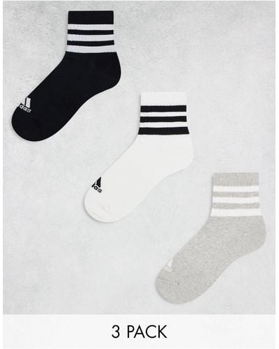 adidas Originals Adidas Training 3 Pack 3 Stripe Crew Socks - White