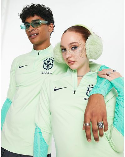 Nike Football World Cup 2022 Brazil Unisex Half Zip Top - Green