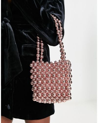 ASOS Shoulder Bag With Ball Beads - Black