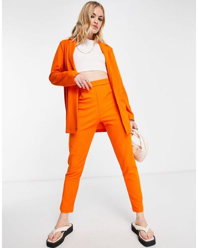 ASOS – schmal zulaufende anzughose aus jersey - Orange