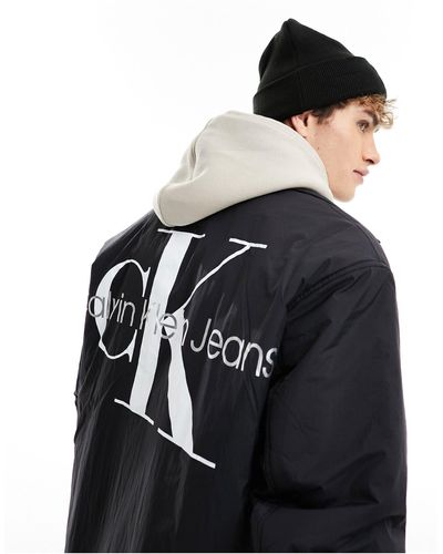 Calvin Klein Veste réversible unisexe style skateur - Noir