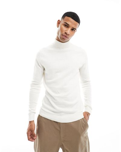 New Look Roll Neck Jumper - White