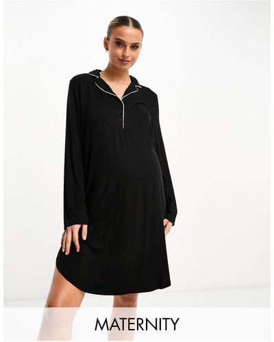 Lindex Mom - Jersey Nachthemd - Zwart
